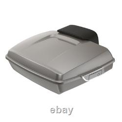 Advanblack Pewter Pearl Razor Tour Trunk Pack Luggage Fits 97+ Harley Touring