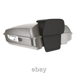 Advanblack Pewter Pearl Razor Tour Trunk Pack Luggage Fits 97+ Harley Touring