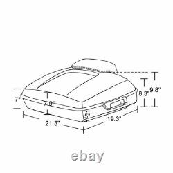 Advanblack Pewter Pearl Razor Tour Trunk Pack Luggage Fits 97+ Harley Touring