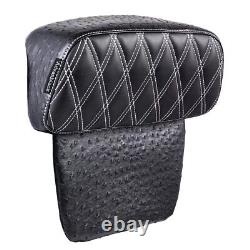 Advanblack Raptor Small Backrest Pad Beige Stitching Fits Harley Touring