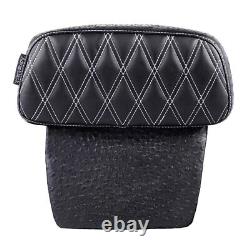 Advanblack Raptor Small Backrest Pad Beige Stitching Fits Harley Touring