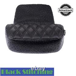 Advanblack Raptor Small Backrest Pad Black Stitching Fits Harley Touring