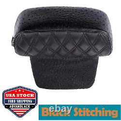 Advanblack Raptor Small Backrest Pad Black Stitching Fits Harley Touring