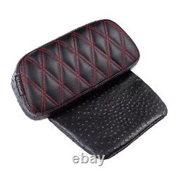 Advanblack Raptor Small Backrest Pad Red Stitching Fits Harley Touring
