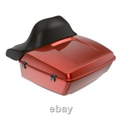 Advanblack Red Rock King Tour Pack Black Hinges For 97+ Harley