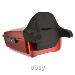 Advanblack Red Rock King Tour Pack Black Hinges For 97+ Harley