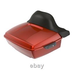 Advanblack Red Rock King Tour Pack Black Hinges For 97+ Harley