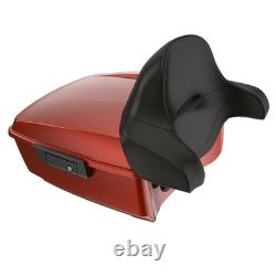 Advanblack Red Rock King Tour Pack Black Hinges For 97+ Harley