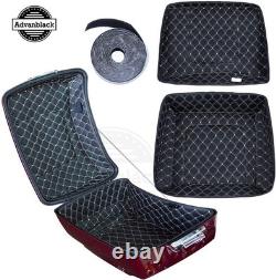 Advanblack Red Rock King Tour Pack Black Hinges For 97+ Harley