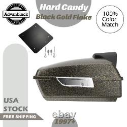 Advanblack Rushmore Chopped Tour Pack Fits Harley/Softail HARD CANDY BLACK GOLD