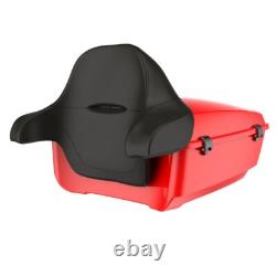Advanblack Scarlet Red King Tour Pack Black Hinges & Latch For 1997+ Harley