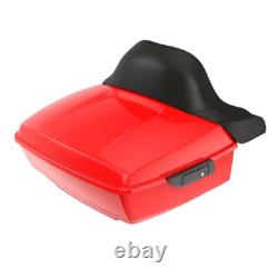 Advanblack Scarlet Red King Tour Pack Black Hinges & Latch For 1997+ Harley