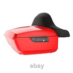 Advanblack Scarlet Red King Tour Pack Black Hinges & Latch For 1997+ Harley