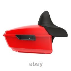 Advanblack Scarlet Red King Tour Pack Black Hinges & Latch For 1997+ Harley