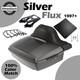 Advanblack Silver Flux King Tour Pack Pak Black Hinges Fits 1997+ Harley Touring