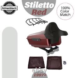 Advanblack Stiletto Red King Tour Pak Pack Black Hinges & Latch For 1997+ Harley Advanblack Stiletto Red King Tour Pak Pack Black Hinges & Latch For 1997+ Harley