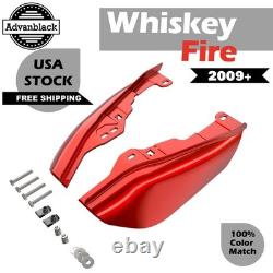 Advanblack Whiskey Fire Mid Frame Air Deflectors For Harley Touring 2009+