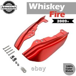Advanblack Whiskey Fire Mid Frame Air Deflectors For Harley Touring 2009+