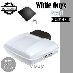 Advanblak White Onyx Pearl Rushmore Razor Tour Pak Pack Pad For Harley/Softail