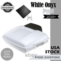 Advanblak White Onyx Pearl Rushmore Razor Tour Pak Pack Pad For Harley/Softail