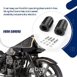Aluminum Front Fork Slider Cover Cowbells For Harley Touring Trike 2014-2023