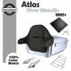 Atlas Silver Metallic King Tour Pack Pak Wrap Around Backrest Fits 1997+ Harley