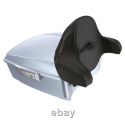 Atlas Silver Metallic King Tour Pack Pak Wrap Around Backrest Fits 1997+ Harley