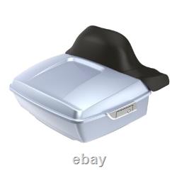 Atlas Silver Metallic King Tour Pack Pak Wrap Around Backrest Fits 1997+ Harley