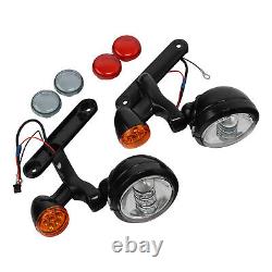 Auxiliary Spot Fog Light Bracket Turn Signal For Harley Touring Road Glide King