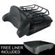 Black Chopped Trunk Backrest Luggage Rack Fit For Harley Tour Pak Touring 14-22