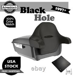 BLACK HOLE Advanblack Rushmore King Tour Pak Pack Pad Fits 97+ Harley/Softail