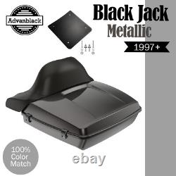 BLACK JACK METALLIC Rushmore Razor Tour Pack Wrap Around For Harley/Softail 97+ BLACK JACK METALLIC Rushmore Razor Tour Pack Wrap Around For Harley/Softail 97+