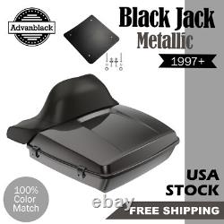 BLACK JACK METALLIC Rushmore Razor Tour Pack Wrap Around For Harley/Softail 97+ BLACK JACK METALLIC Rushmore Razor Tour Pack Wrap Around For Harley/Softail 97+