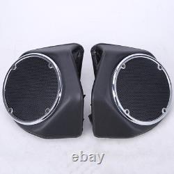 BLACK King Rear 6.5 Speaker Pods For Harley Touring Tour Pak Pack Road King 14+