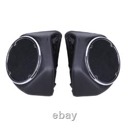 BLACK King Rear 6.5 Speaker Pods For Harley Touring Tour Pak Pack Road King 14+