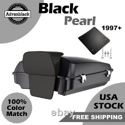 BLACK PEARL Advanblak For 97+ Harley/Softail Rushmore Razor Tour Pack Pad