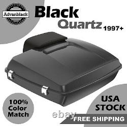 BLACK QUARTZ Advanblak For 97+ Harley/Softail Rushmore Razor Tour Pak Pack Pad