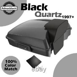BLACK QUARTZ For 97+ Harley/Softail Advanblak Rushmore Razor Tour Pak Pack Pad