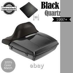 BLACK QUARTZ Rushmore Razor Tour Pak Pack Wrap Around For Harley/Softail 97+