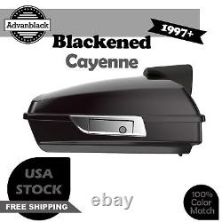 BLACKENED CAYENNE For 97+ Harley/Softail Advanblak Rushmore Razor Tour Pak Pack