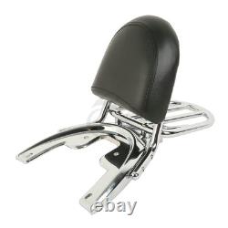Backrest Luggage Rack Sissy Bar Fit For Harley Touring 2002-06 V Rod VRSC VRSCA