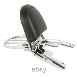 Backrest Luggage Rack Sissy Bar Fit For Harley Touring 2002-06 V Rod VRSC VRSCA
