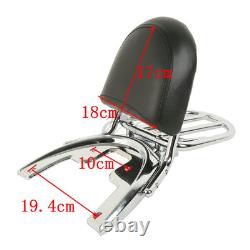 Backrest Luggage Rack Sissy Bar Fit For Harley Touring 2002-06 V Rod VRSC VRSCA