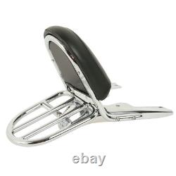Backrest Luggage Rack Sissy Bar Fit For Harley Touring 2002-06 V Rod VRSC VRSCA
