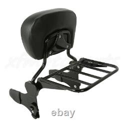 Backrest Sissy Bar Luggage Rack with Docking Hardware Fit For Harley Touring 97-08