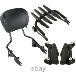 Backrest Sissy Bar Stealth Luggage Rack Dock Hardware For Harley Touring 09-13