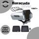 Barracuda Silver Chopped Tour Pack Pak With Black Hinges For Harley 1997+
