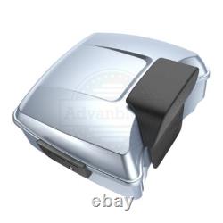 Barracuda Silver Chopped Tour Pack Pak with Black Hinges For Harley 1997+ Barracuda Silver Chopped Tour Pack Pak with Black Hinges For Harley 1997+