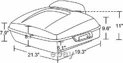 Barracuda Silver Chopped Tour Pack Pak with Black Hinges For Harley 1997+ Barracuda Silver Chopped Tour Pack Pak with Black Hinges For Harley 1997+