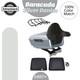 Barracuda Silver Denim King Tour Pak Pack Black Latch & Hinges For 1997+ Harley